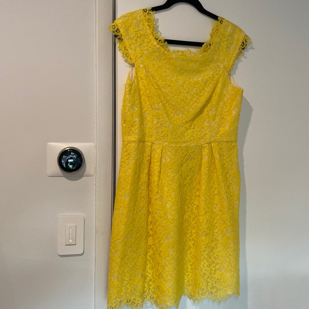 Yellow lace dress